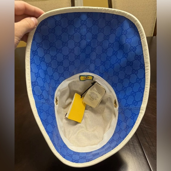 New Gucci x Adidas Wide Brim GG Supreme Logo Hat Size L - Picture 10 of 13